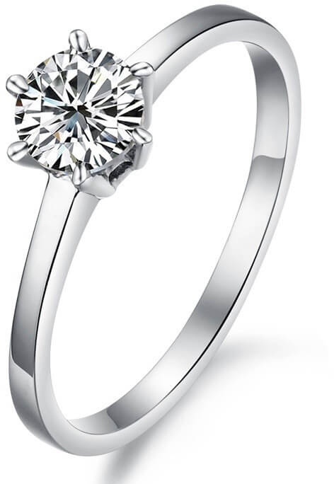 Troli Ocelový prsten s krystalem KRS-126 57 mm - Prsteny Zásnubní prsteny