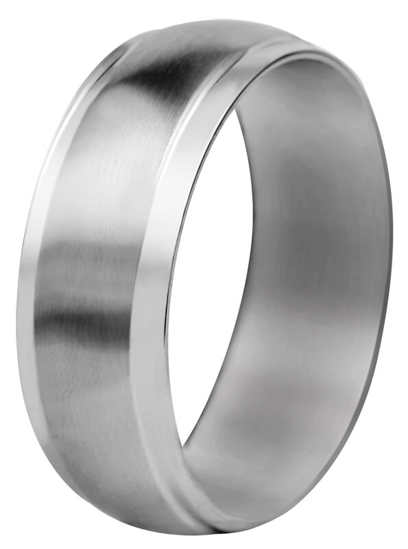 Troli Ocelový prsten 54 mm - Prsteny Snubní prsteny Snubní prsteny bez kamínku