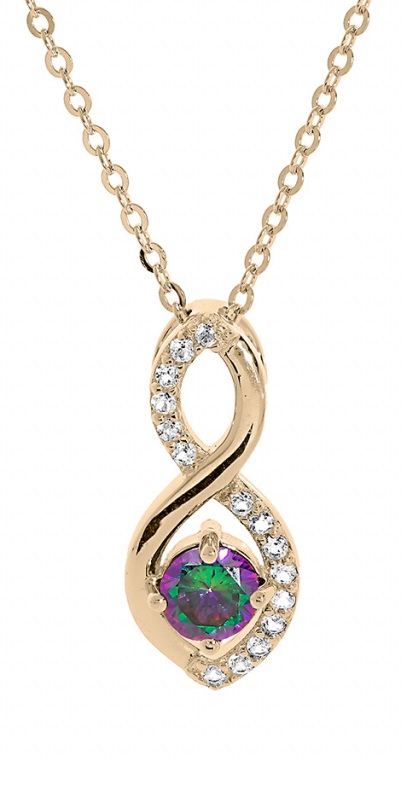 Troli Okouzlující pozlacený náhrdelník se zirkony PO/SP08340