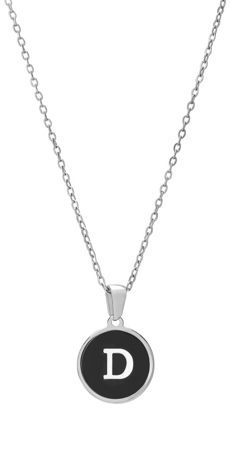 Troli Originální ocelový náhrdelník s písmenem D - Náhrdelníky