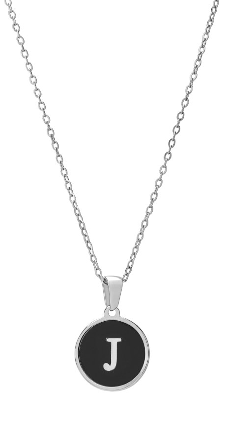 Troli Originální ocelový náhrdelník s písmenem J - Náhrdelníky