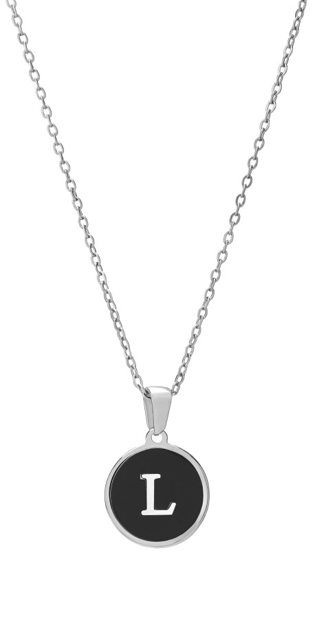 Troli Originální ocelový náhrdelník s písmenem L - Náhrdelníky