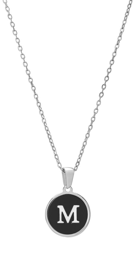 Troli Originální ocelový náhrdelník s písmenem M - Náhrdelníky