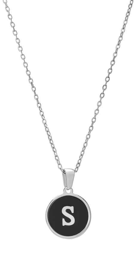 Troli Originální ocelový náhrdelník s písmenem S - Náhrdelníky