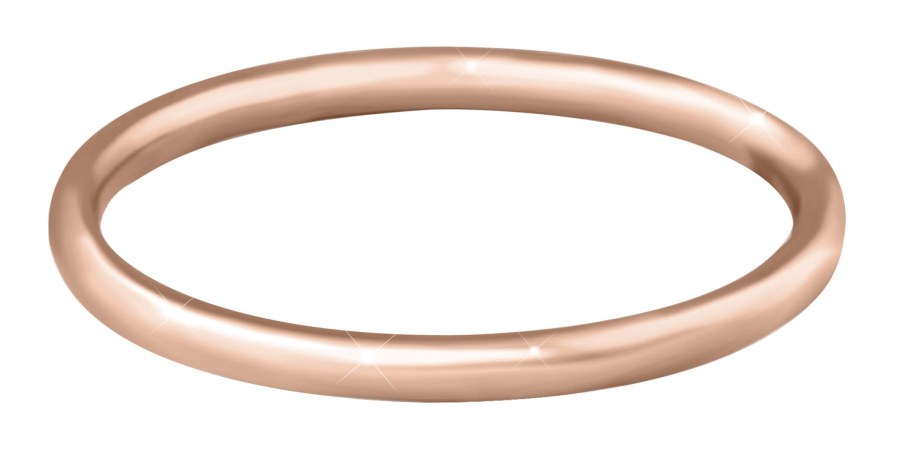 Troli Pozlacený minimalistický prsten z oceli Rose Gold 49 mm - Prsteny Prsteny bez kamínku