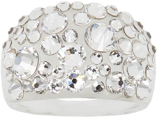 Levien Třpytivý prsten s krystaly Bubble Crystal 53 mm - Prsteny Prsteny s kamínkem