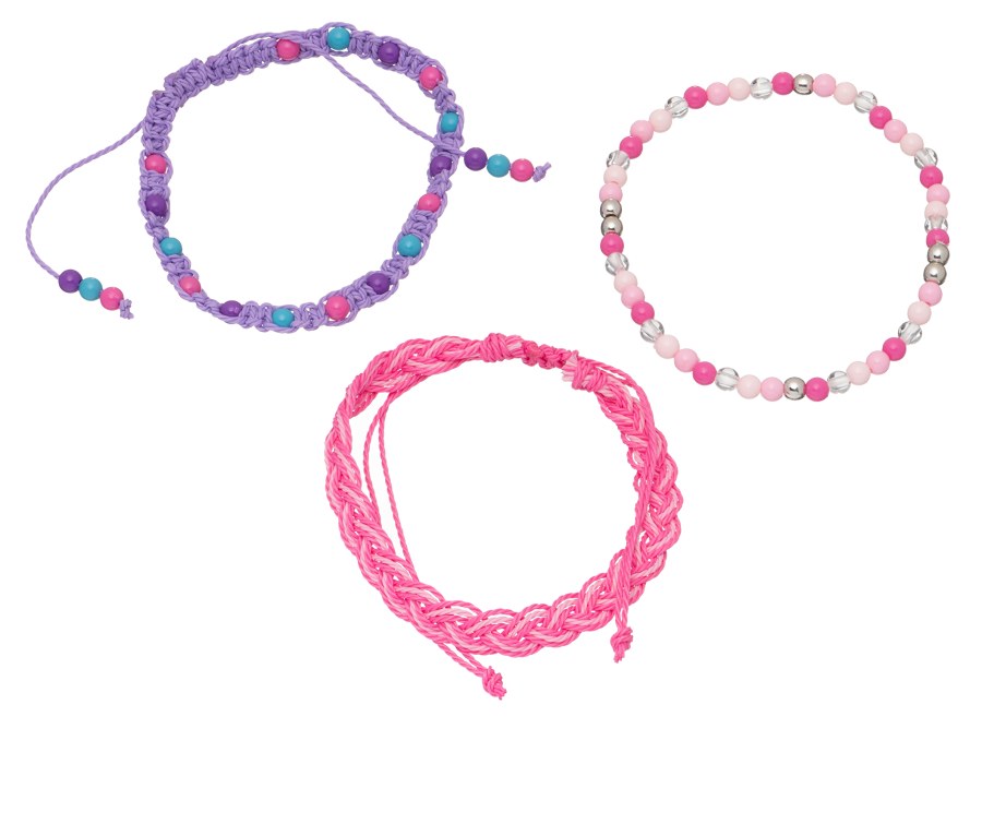 Troli Souprava náramků pro dívky růžová/fialová (3 ks) - Náramky Textilní náramky