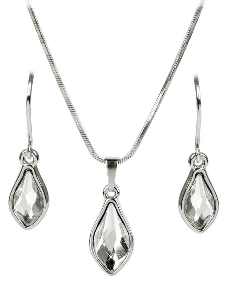 Levien Nadčasová sada náušnic a náhrdelníku Flame Crystal - Sety šperků Soupravy šperků