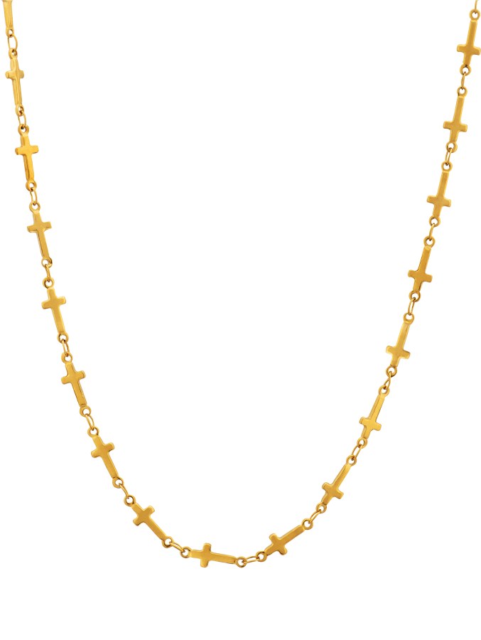 Troli Stylový pozlacený náhrdelník s křížky - Náhrdelníky