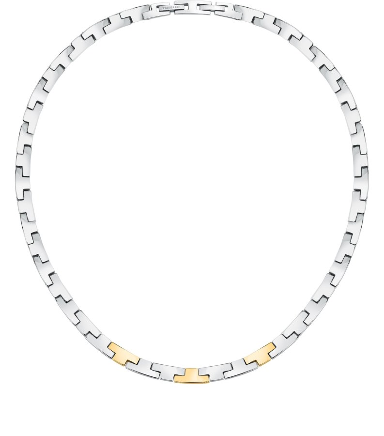 Trussardi Luxusní ocelový bicolor náhrdelník T-Logo TJAXC02 - Náhrdelníky