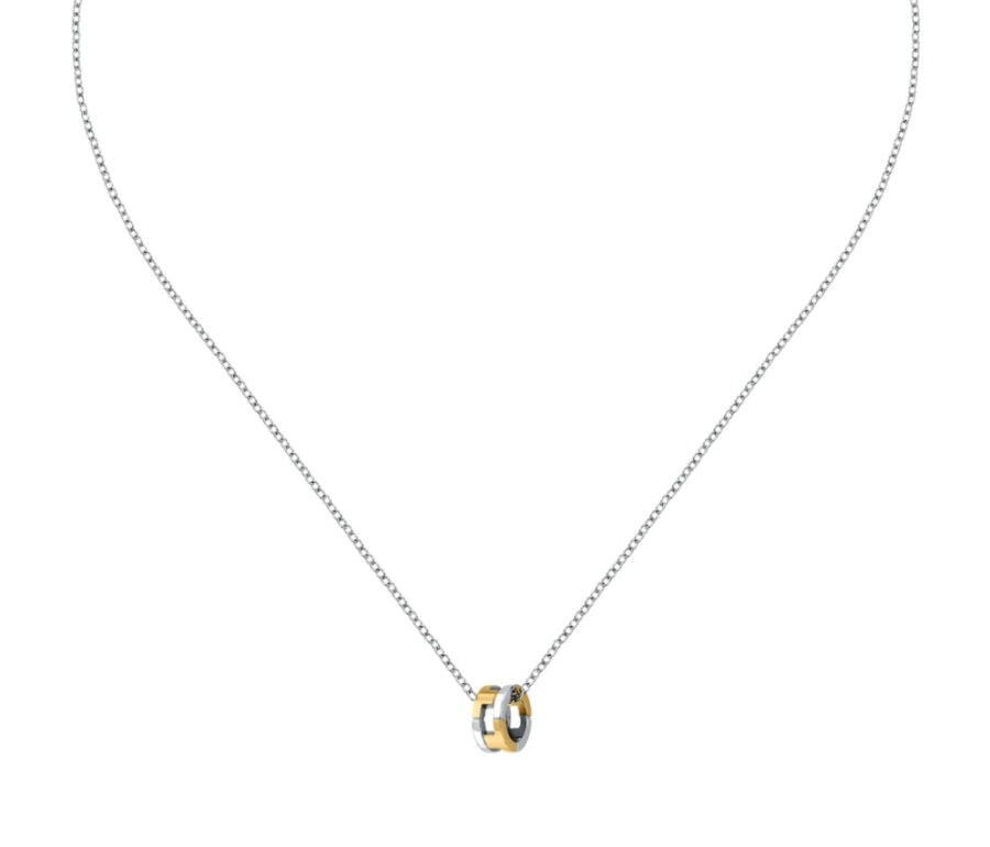 Trussardi Ocelový bicolor náhrdelník T-Logo TJAXC67 (řetízek, přívěsek) - Náhrdelníky