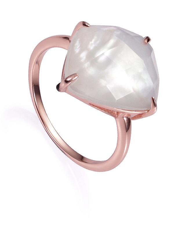 Viceroy Elegantní bronzový prsten s perletí Elegant 15110A01-40 54 mm - Prsteny Prsteny s kamínkem