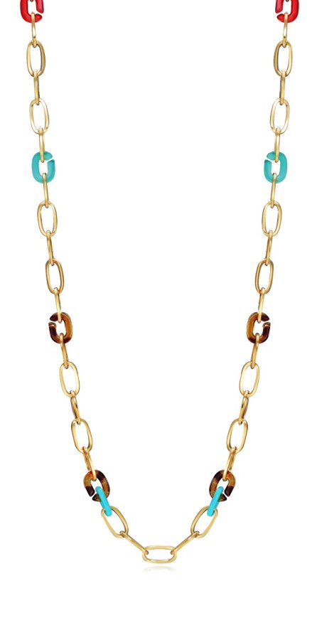 Viceroy Nápaditý pozlacený náhrdelník s pryskyřicí Chic 1399C01012