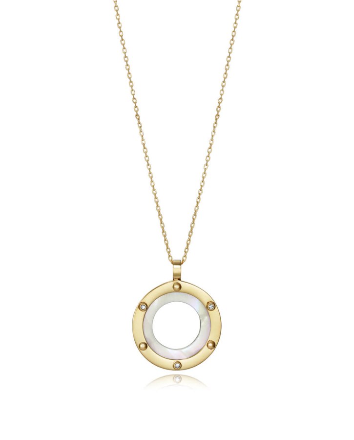 Viceroy Pozlacený náhrdelník s kruhovým přívěskem Air 15121C01012 - Náhrdelníky