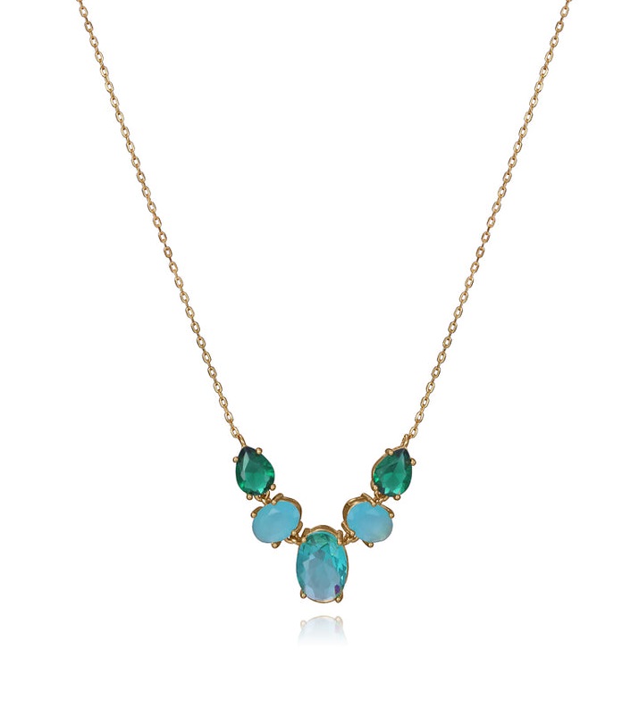 Viceroy Překrásný pozlacený náhrdelník s krystaly Elegant 13168C100-59 - Náhrdelníky