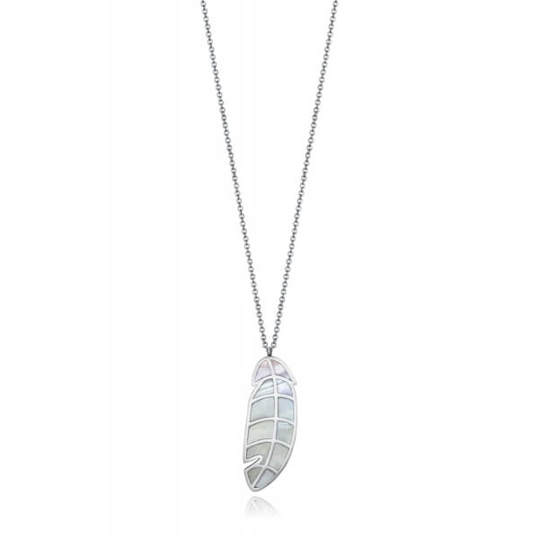 Viceroy Půvabný ocelový náhrdelník s peříčkem Kiss 15123C01000