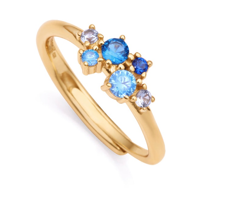 Viceroy Stylový pozlacený prsten se zirkony Trend 13134A0 53 mm - Prsteny Otevřené prsteny