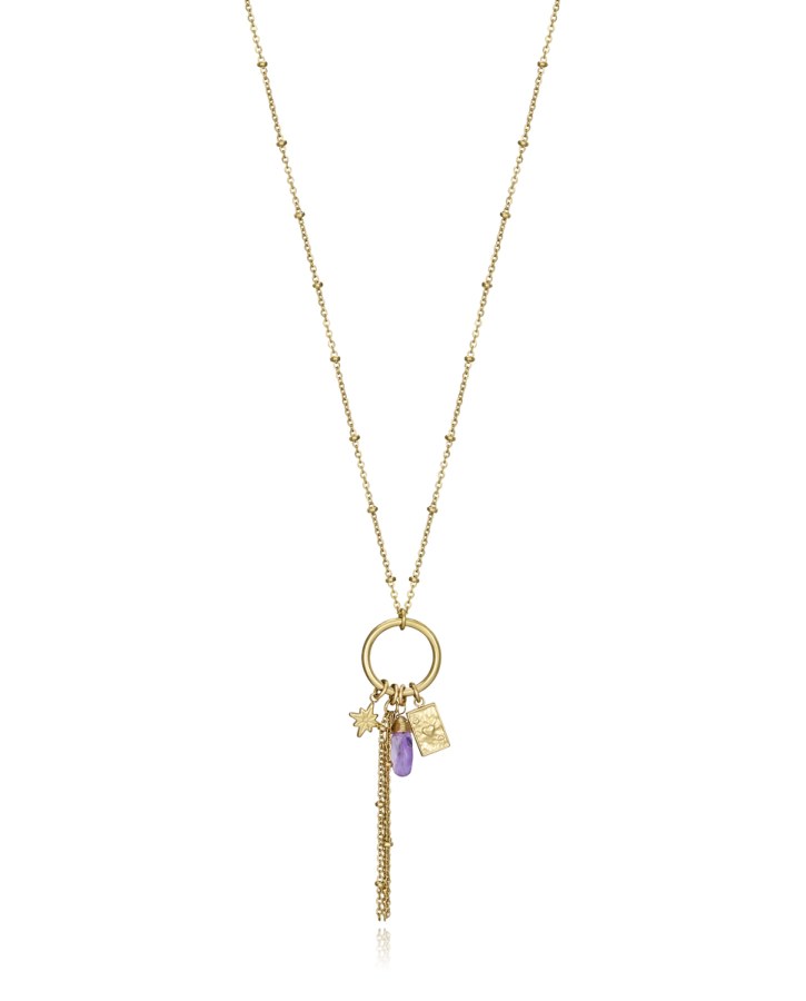 Viceroy Stylový pozlacený náhrdelník s přívěsky Chic 1444C01012 - Náhrdelníky