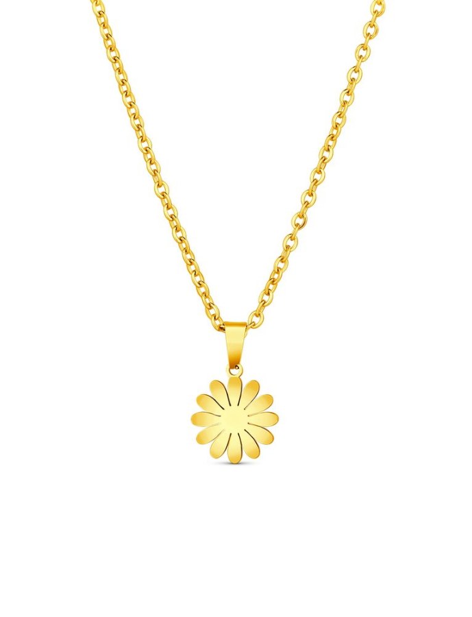 Vuch Krásný pozlacený náhrdelník Květina Riterra Gold - Náhrdelníky