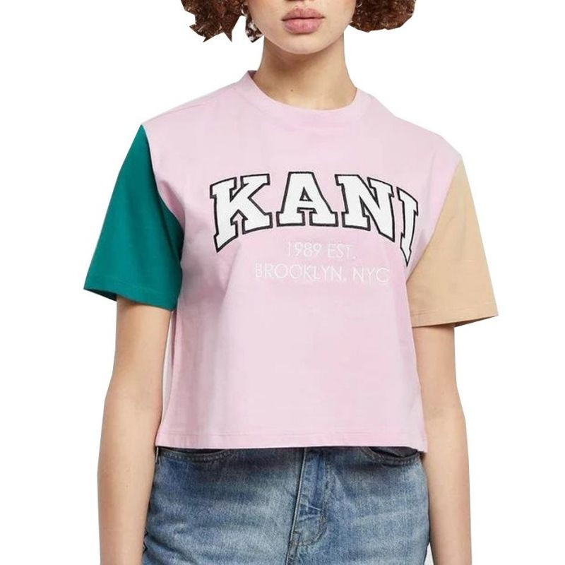 Tričko Karl Kani Serif Crop Block Tee W 6130859 - Pro ženy trička, tílka, košile