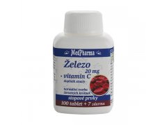 MedPharma Železo 20 mg + vitamín C 100 tbl. + 7 tbl. ZDARMA