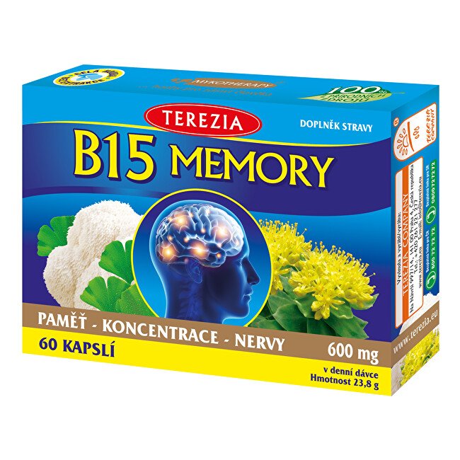 Terezia B15 Memory 60 kapslí - Přípravky zapomnětlivost, paměť