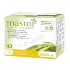 Masmi Tampóny z organické bavlny MASMI Regular 18 ks - Přípravky intimní hygiena