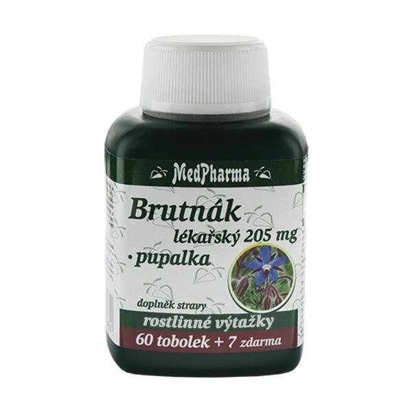 MedPharma Brutnák lékářský 205 mg + pupalka 60 tob. + 7 tob. ZDARMA - Přípravky srdce