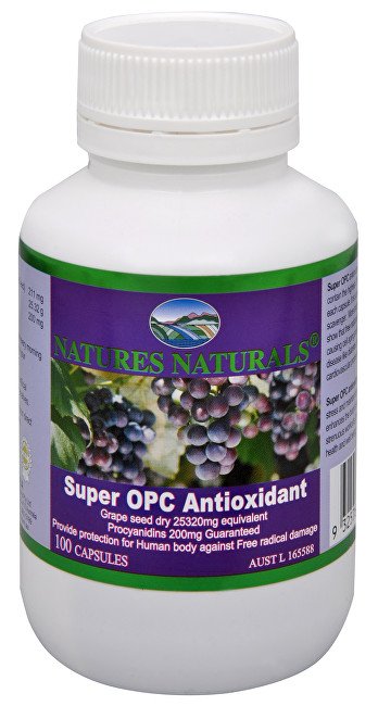 Australian Remedy Super OPC Antioxidant - výtažek z hroznových zrnek 100 kapslí - Přípravky antioxidanty