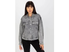 Dámská džínová bunda EM KR H1830.88 Šedá jeans - Ciminy