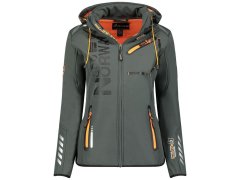 Geographical Norway Reine Ass A EO DB 007 W WU8184F/GNO-Tmavě šedá / oranžová softshellová bunda