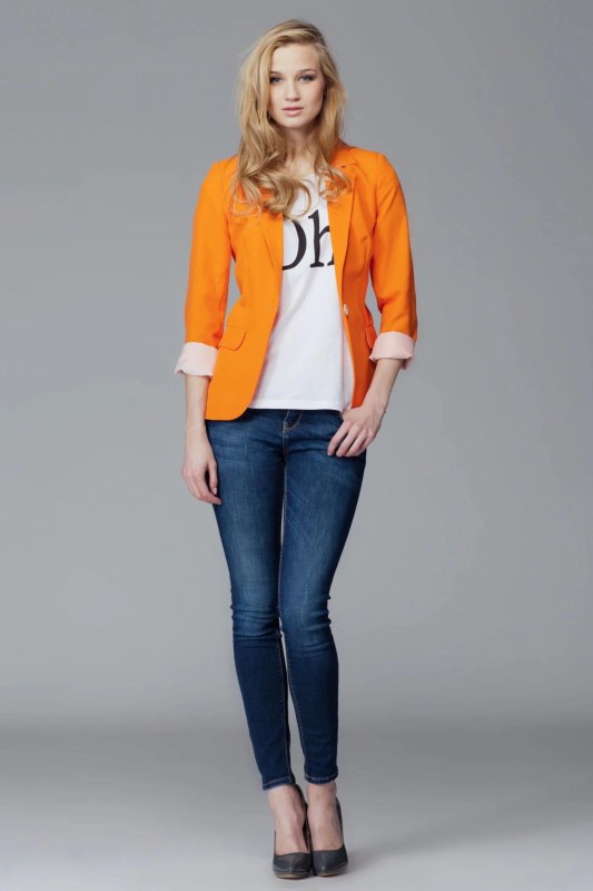 Bunda Janette II M094 oranžová - Figl - Dámské oblečení Ženy bundy