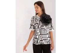 Dámská halenka LK BZ 509697.27 Ecru s černou - FPrice