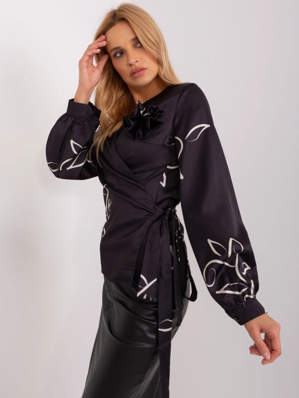 Dámská halenka LK BZ 509423.22 Černá vzor - FPrice