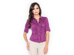 Dámská košile M025 Eggplant tmavě fialová - Figl