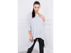 Oversize halenka světle šedá