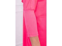 Oversize halenka růžová neonová