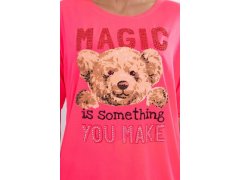 Halenka s potiskem Magic pink neon