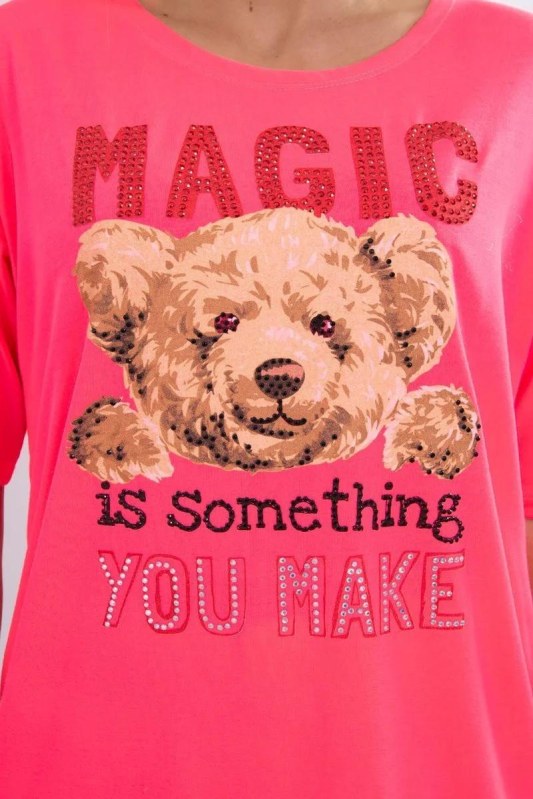 Halenka s&nbsp;potiskem Magic pink neon - Dámské oblečení Ženy košile
