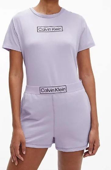 Dámský kraťasový set - QS6804E 10B- fialová - Calvin Klein