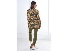3dílná souprava Vřesoviště halenka, top a legíny khaki + béžová