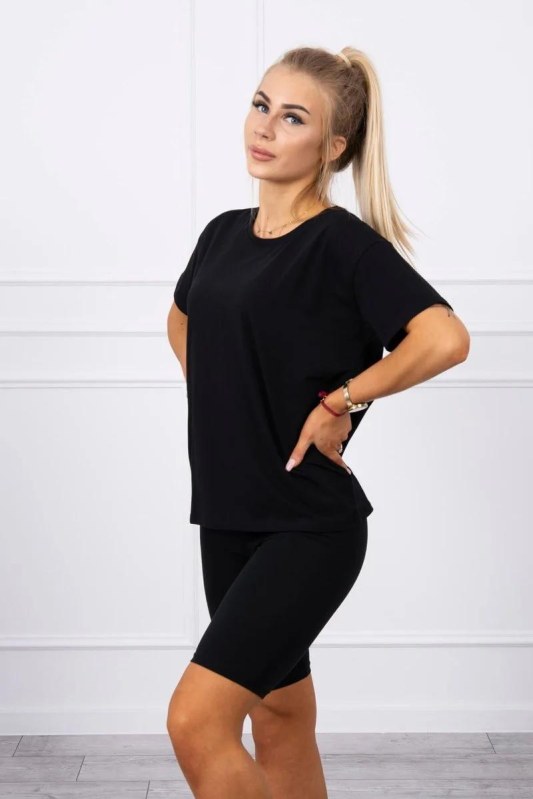 Souprava top+legíny černá