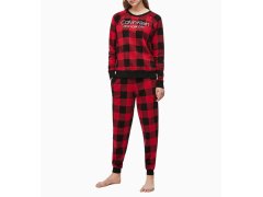Dámská mikina QS6301E-5VJ černočervená - Calvin Klein