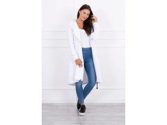 Pláštěnka s kapucí oversize bílá