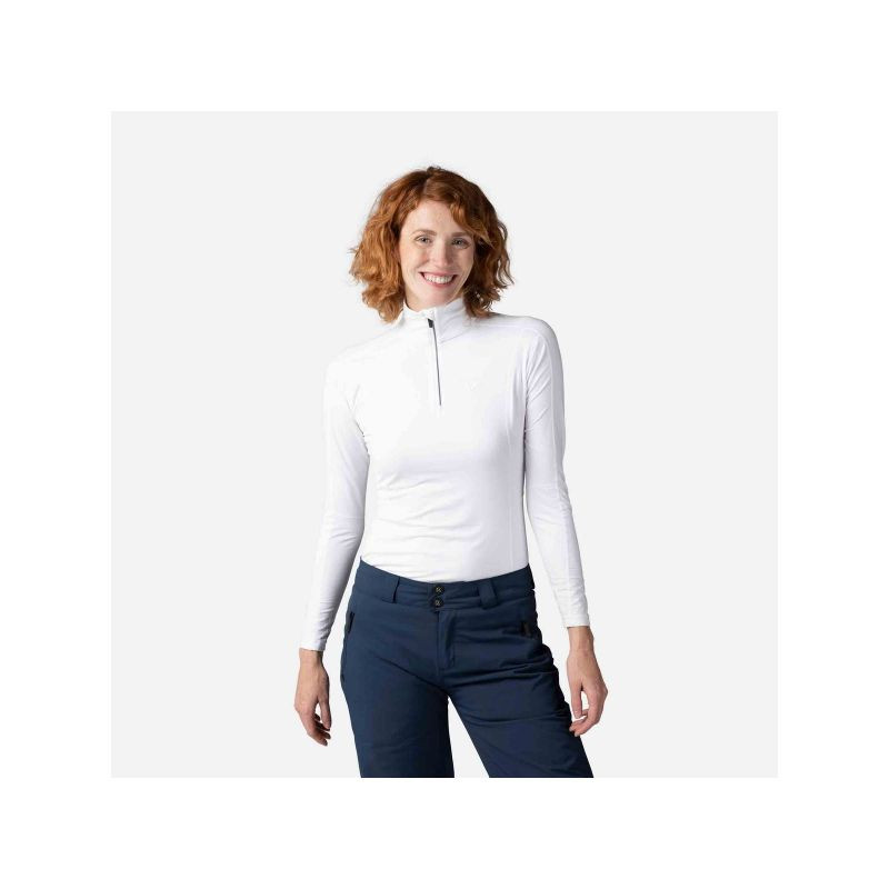 Rossignol mikina W Classique 1/2 Zip bílá