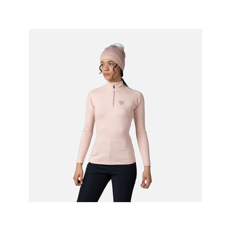 Rossignol W Classique 1/2 Zip mikina růžová