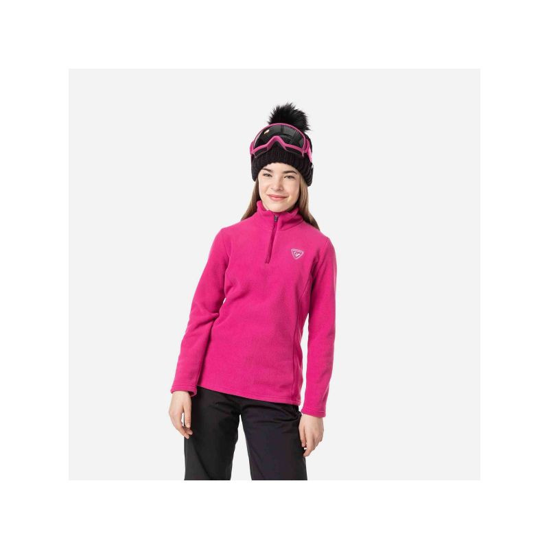 Rossignol Girl 1/2 Zip Fleecová mikina růžová - Dámské oblečení Ženy mikiny