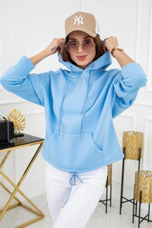 Mikina Noemi WJ8890 Baby Blue - Vittoria Ventini - Dámské oblečení Ženy mikiny