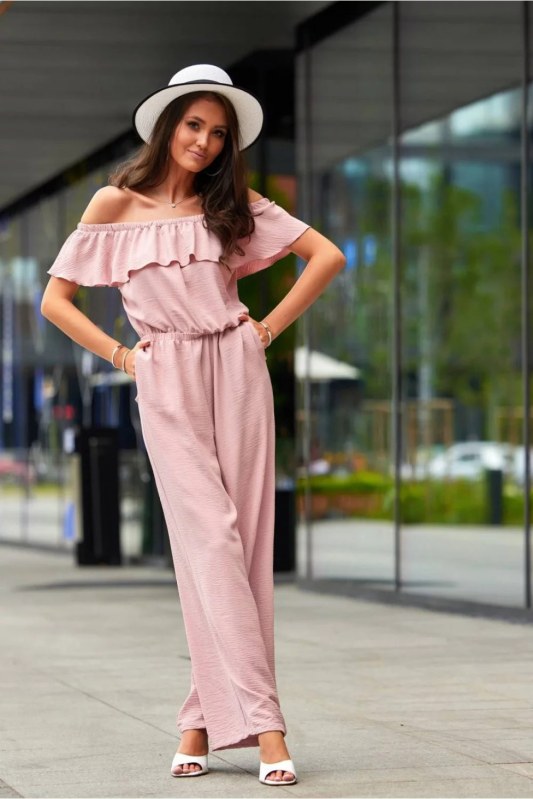 Dámský overal KMB0005 Pudr růžová - Roco Fashion