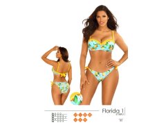 Dámské dvoudílné plavky S730FL1-1 Florida 1 modro/žluté - Self
